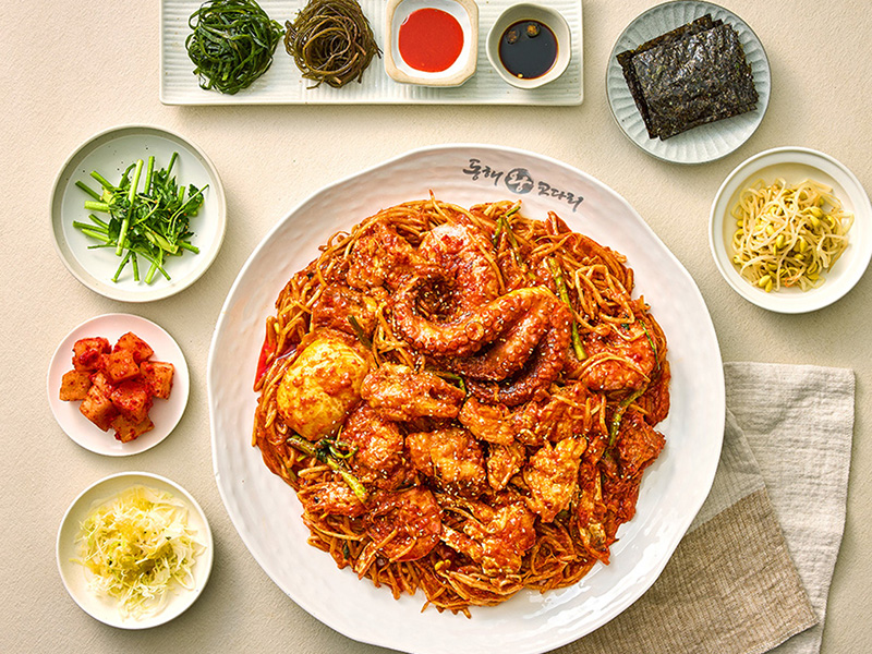 동해왕코다리 매장 메뉴 플레이팅