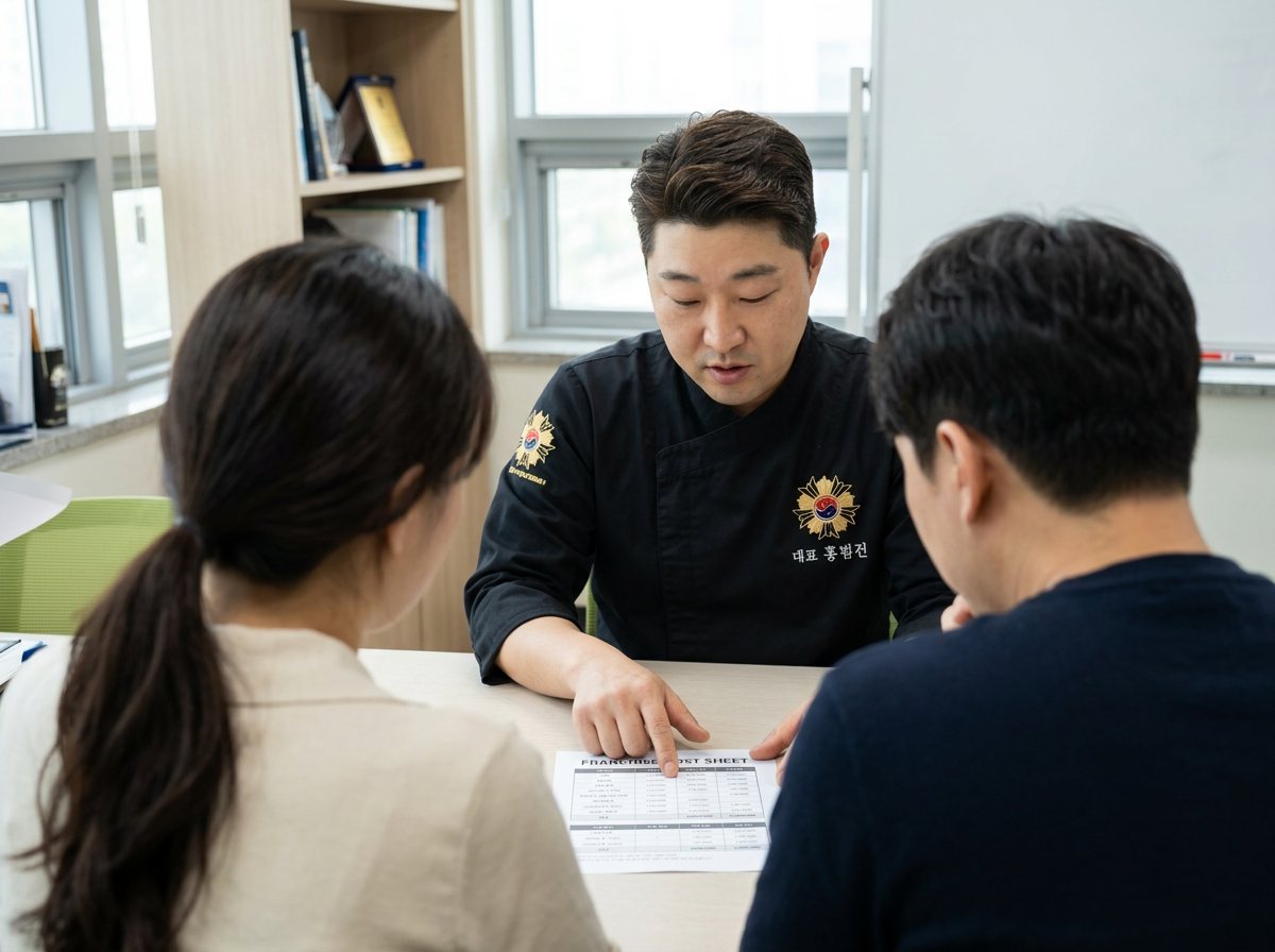 대표가 예비 창업자와 상담하는 모습